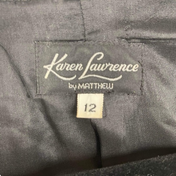 Karen Lawrence by Matthew Gold & Black Embroidered Blazer with Tank, Size 12 - Picture 6 of 9